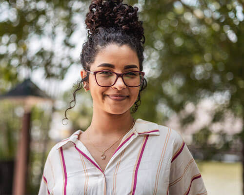 woman smiling