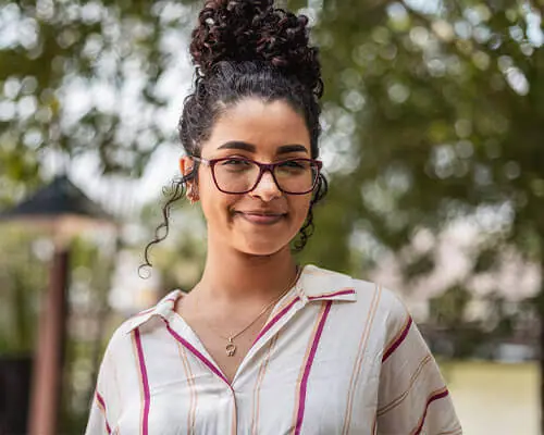 woman smiling