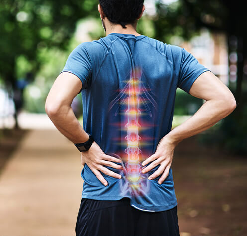 man has lower back pain