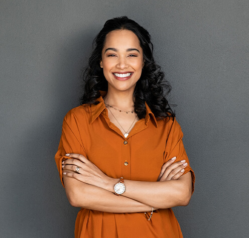 woman smiling